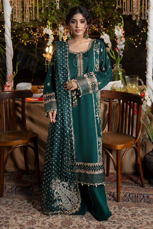 Green Embroidered Raw Silk Kurta Set Online in Dubai UAE Abudhabi Ajman Sharjah