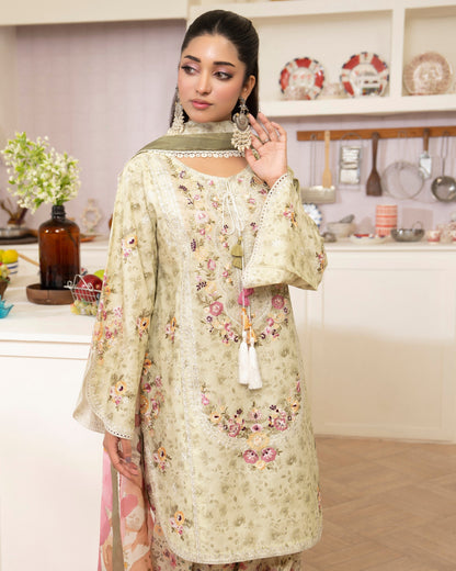 Green Farshi Shalwar Lawn Suit Online in Sri Lanka India Australia