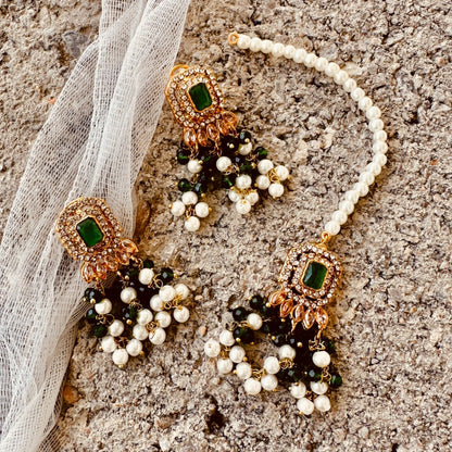 Green Gold Plated Choker Set Online in UK USA Canada