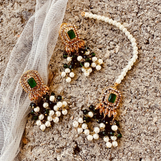 Green Gold Plated Choker Set Online in UK USA Canada