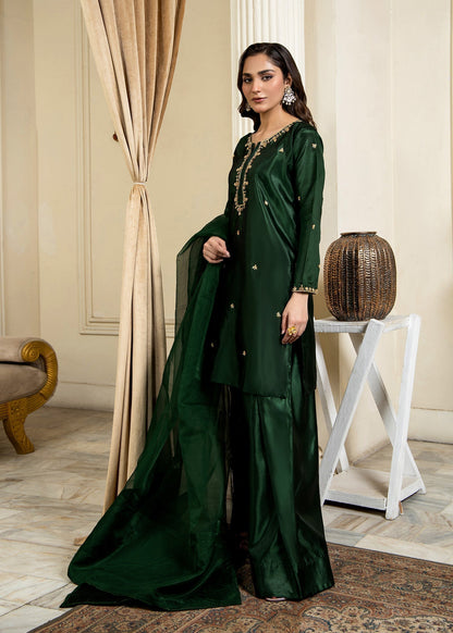 Green Hand Embellished Festive Wear Farshi Shalwar Online in Sri Lanka India Australia