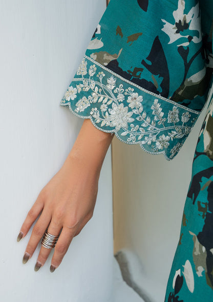 Green Lawn Embroidered Suit Online in Sri Lanka India Australia