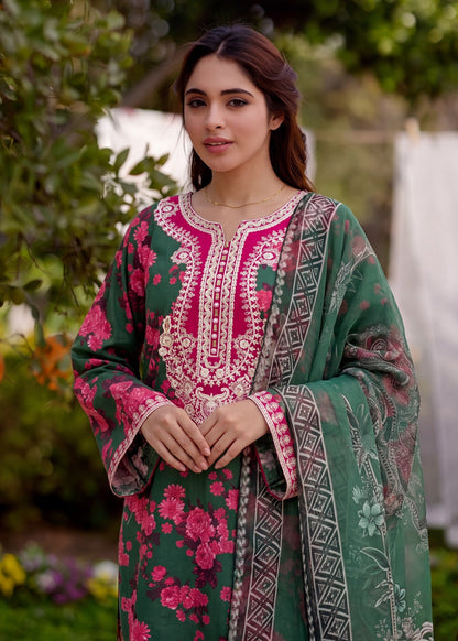 Green Lawn Suit with Plazzo Online in Sri Lanka India Australia