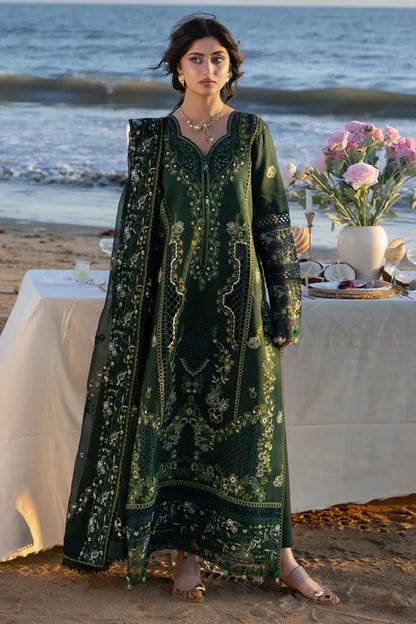 Green Luxury Lawn Formal Wear Suit Online in Dubai UAE Abudhabi Ajman Sharjah