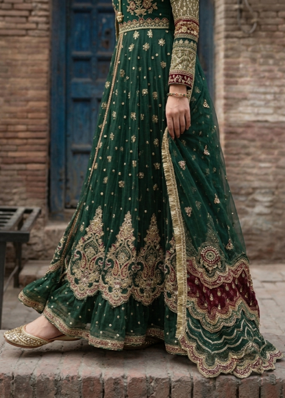 Green Net Partywear Salwar Suit Online in Dubai UAE Abudhabi Ajman Sharjah