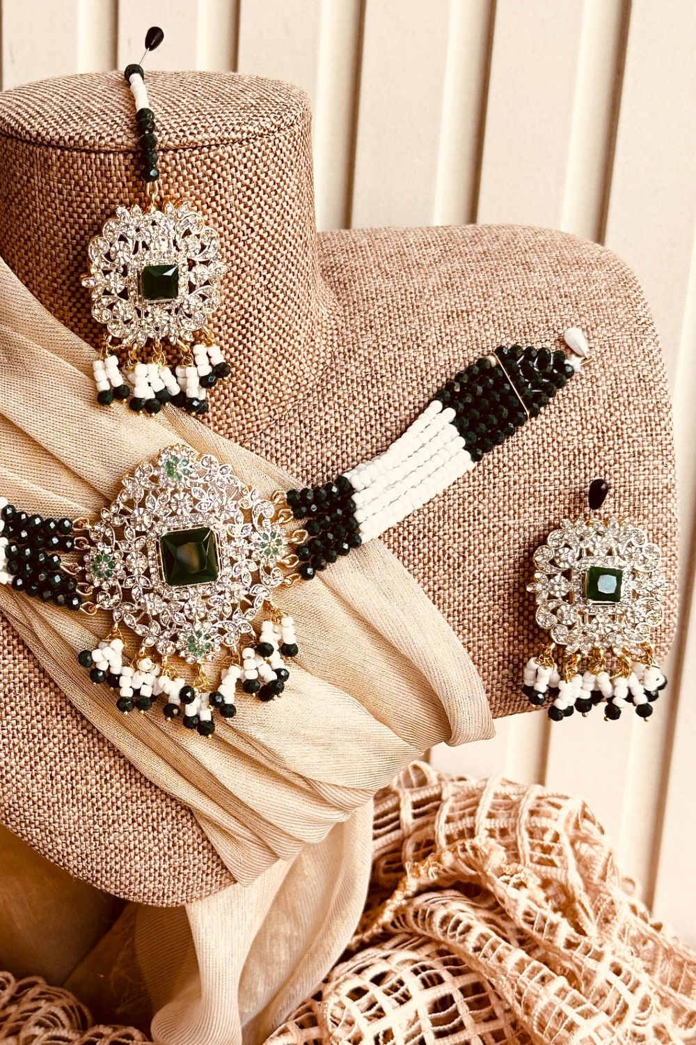Green Opera Luxe Choker Set Online in Dubai UAE Abudhabi Ajman Sharjah