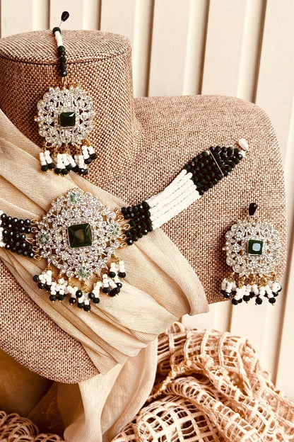 Green Opera Luxe Choker Set Online in Dubai UAE Abudhabi Ajman Sharjah
