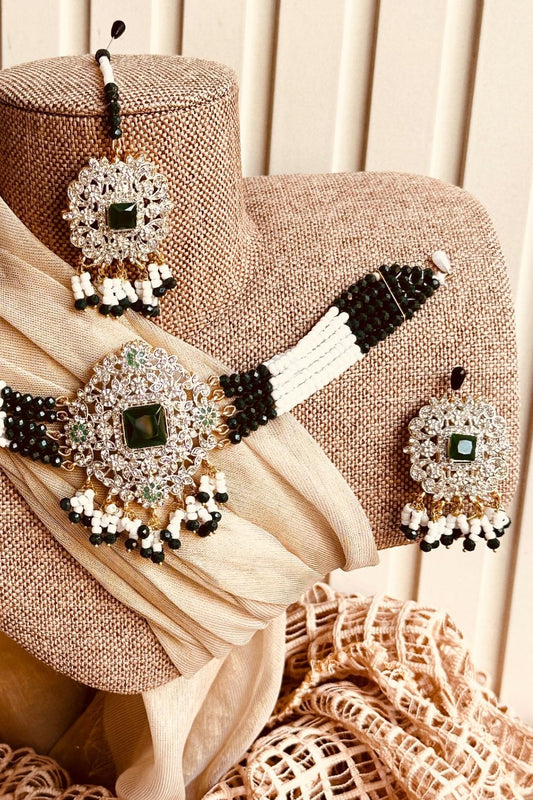 Green Opera Luxe Choker Set Online in Dubai UAE Abudhabi Ajman Sharjah