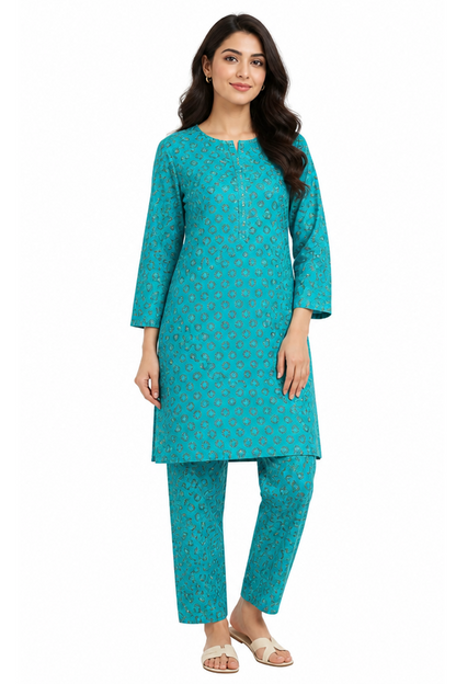 Green Printed AirJet Lawn Pakistani Suit Online in Dubai UAE Abudhabi Ajman Sharjah
