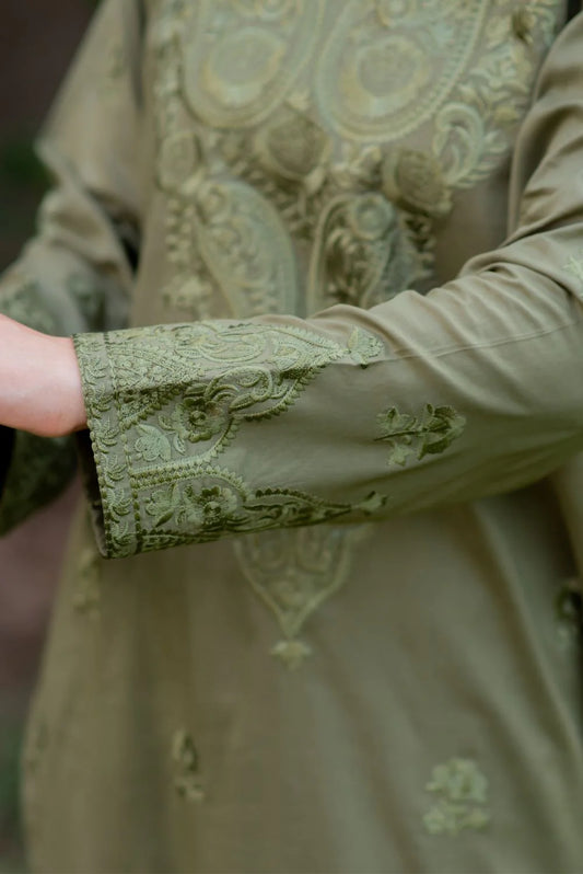 Hazel Green Embroidered Kurta