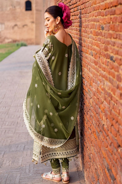 Forest Green Embroidered Lawn Suit