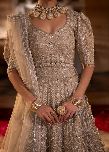Grey Net Party Wear Salwar Suit Online in UK USA Canada