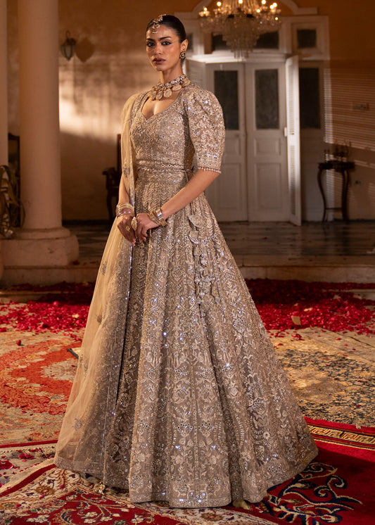Grey Net Three Piece Suit Online in Sri Lanka India Australia
