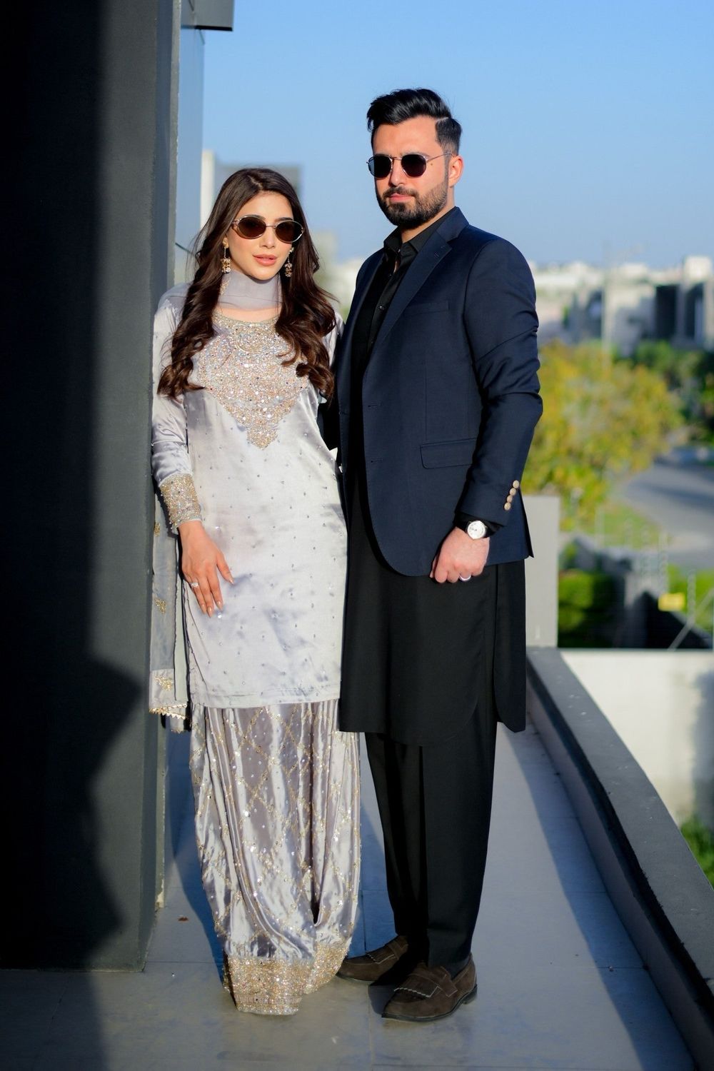 Grey PK Charmuse Silk Peplum Kurta Festive Suit Online in Dubai UAE Abudhabi Ajman Sharjah