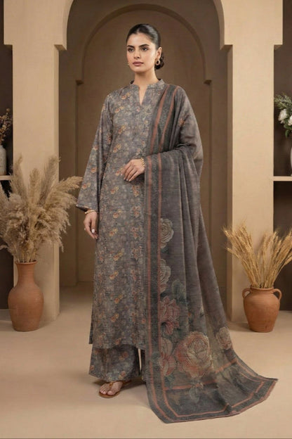 Grey Silk 3 Piece Kurta Set Online in Dubai UAE Abudhabi Ajman Sharjah
