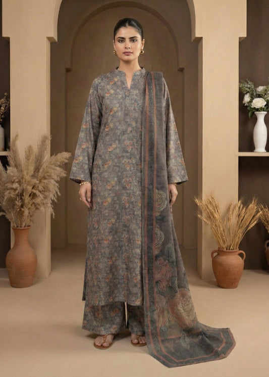 Grey Silk Pakistani Suit Online in Dubai DXB UAE Abudhabi Meena Bazaar