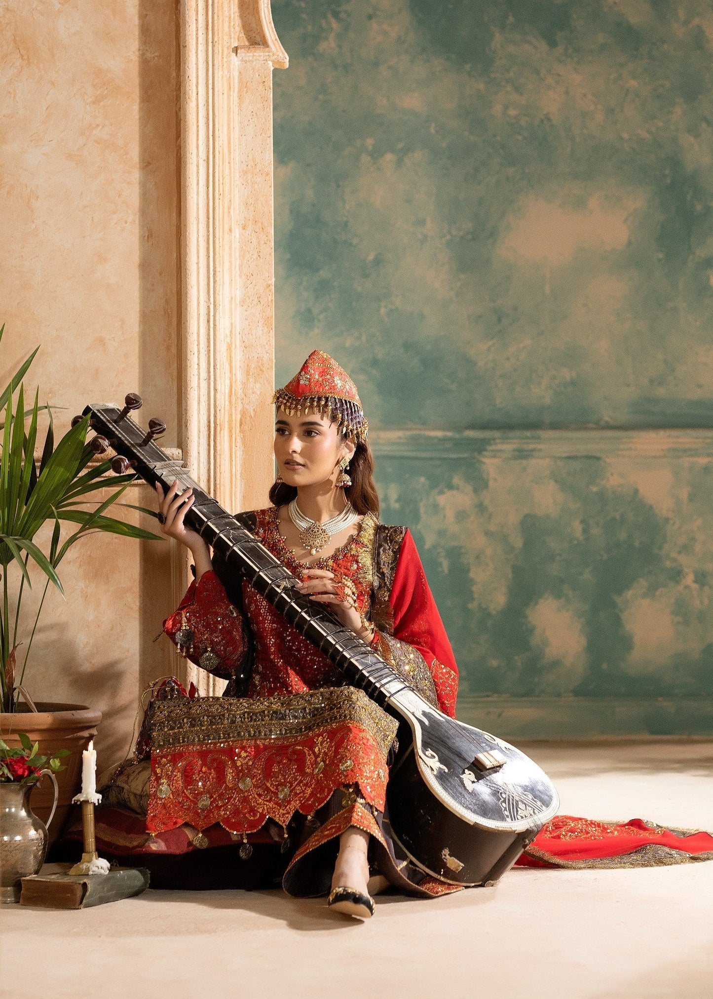 Grey Silk Sharara Wedding Outfit Online in Dubai UAE Abudhabi Ajman Sharjah