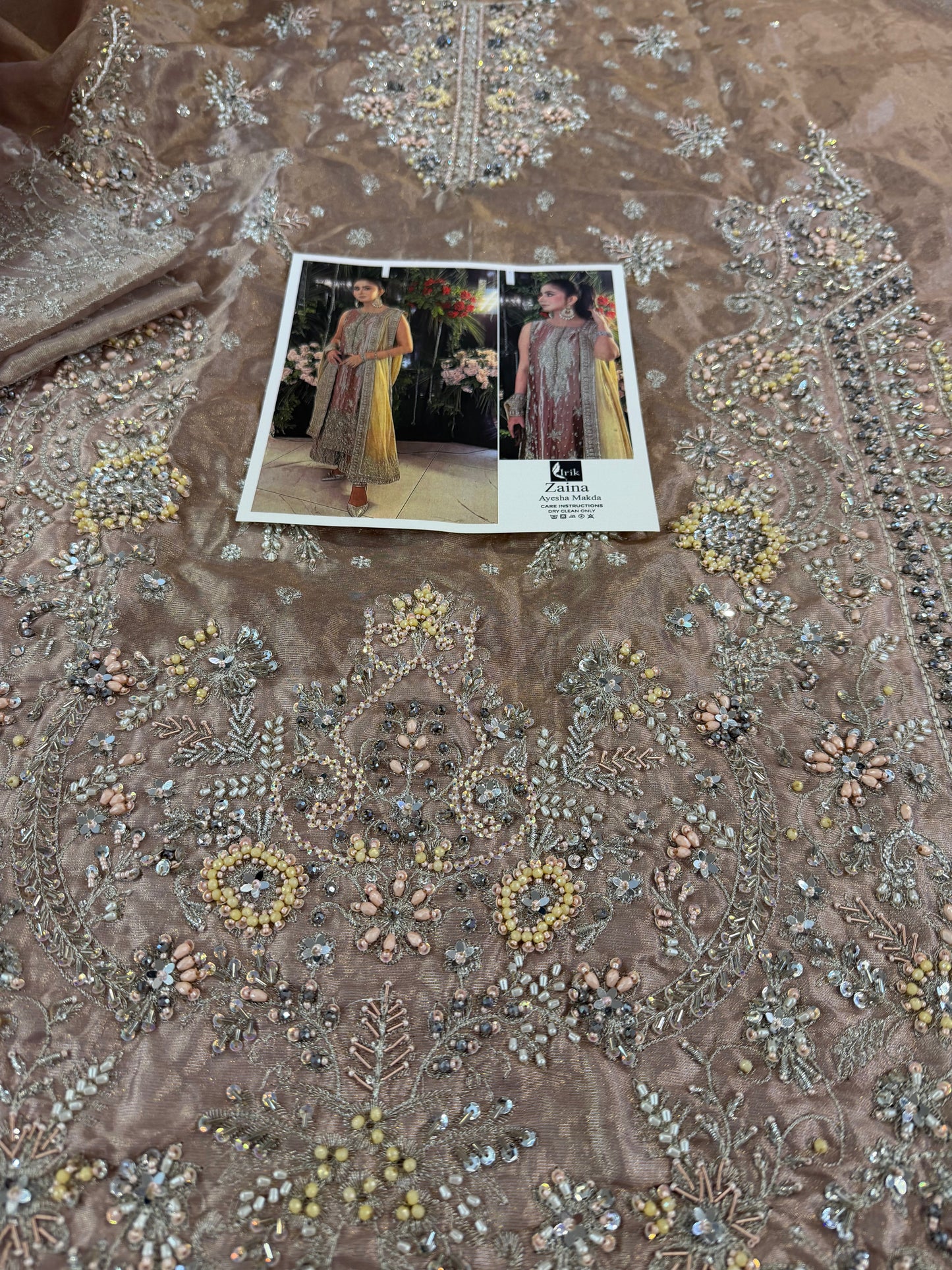 Hand Embellished Chiffon Bridal Dress Online in Sri Lanka India Australia