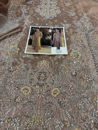 Hand Embellished Chiffon Bridal Dress Online in Sri Lanka India Australia