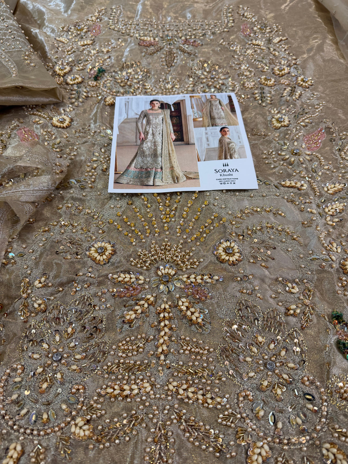 Hand Embellished Chiffon Pakistani Designer Bridal Suit Online in Dubai UAE Abudhabi Ajman Sharjah