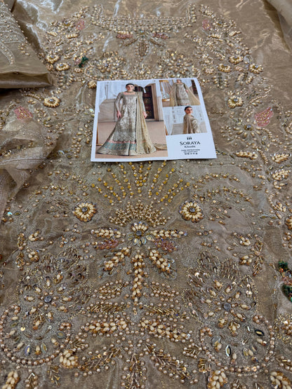 Hand Embellished Chiffon Pakistani Designer Bridal Suit Online in Dubai UAE Abudhabi Ajman Sharjah
