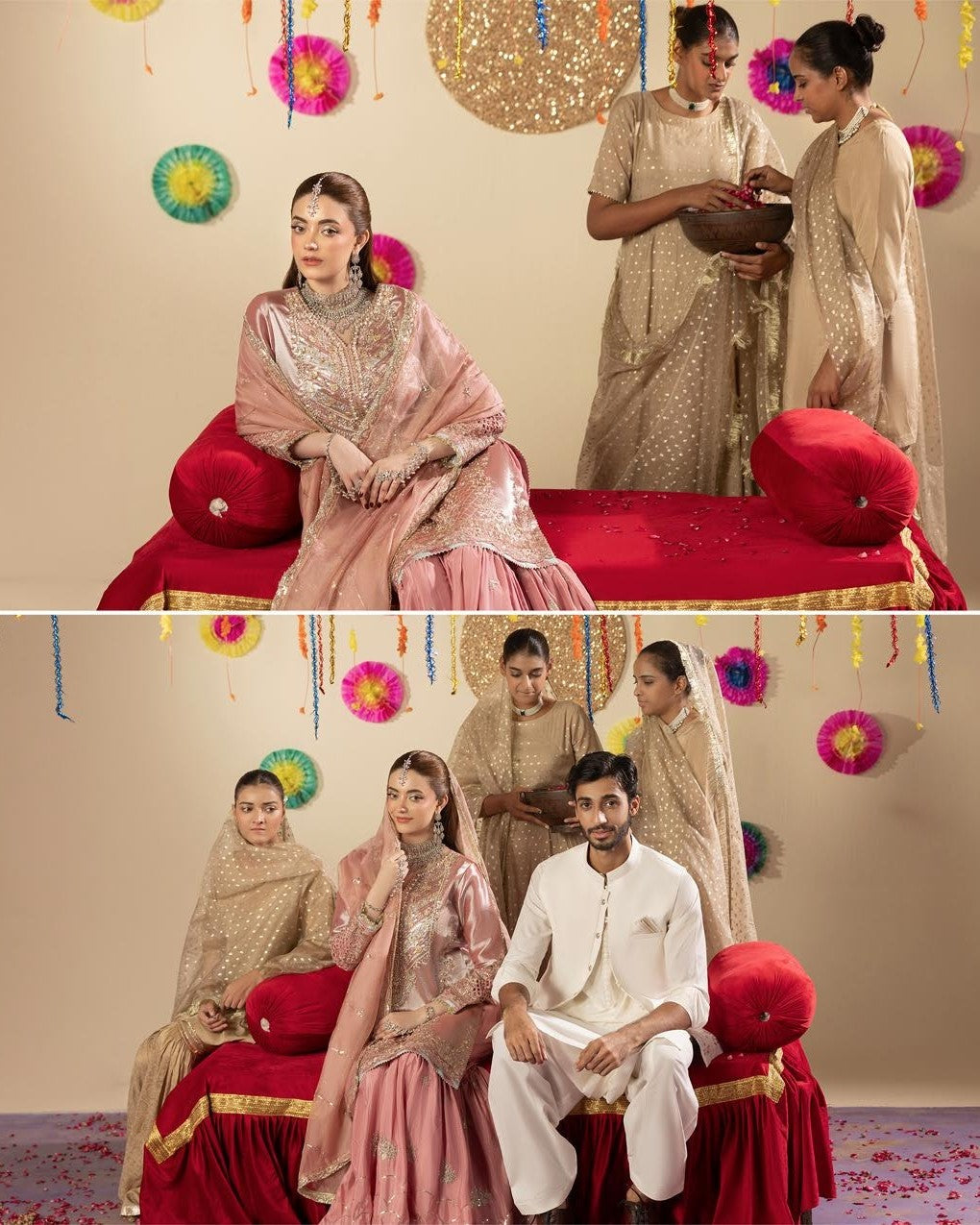 Hand Embellished Lama Tissue Gharara Online in Dubai DXB UAE Abudhabi Meena Bazaar