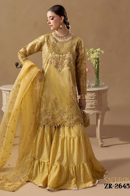 Hand Embellished Zari Silk Sharara Gharara Online in Dubai UAE Abudhabi Ajman Sharjah