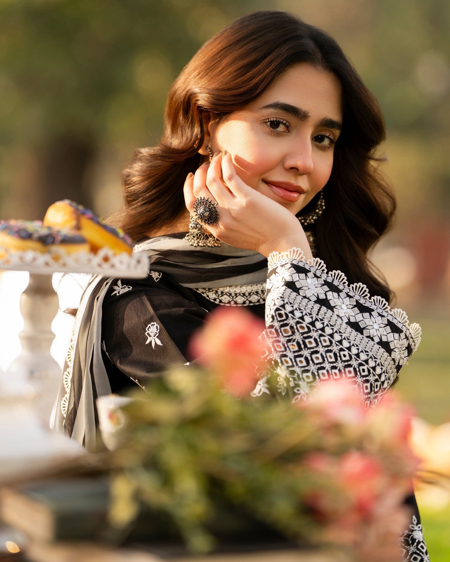 Hand Embroidered Black Cotton Pakistani Salwar Kameez Online in Dubai UAE Abudhabi Ajman Sharjah