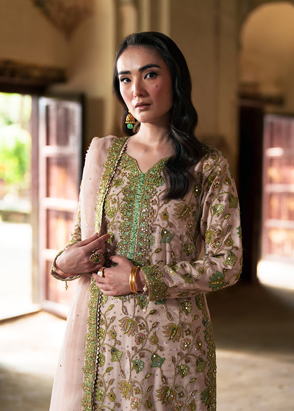 Hand Embroidered Charmuse Wedding Guest Wear Online in Dubai DXB UAE Abudhabi Meena Bazaar
