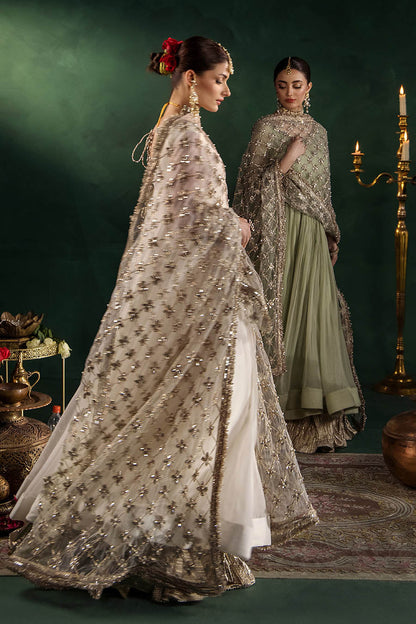 Hand Embroidered Crinkle Chiffon Partywear Suit Online in Dubai UAE Abudhabi Ajman Sharjah