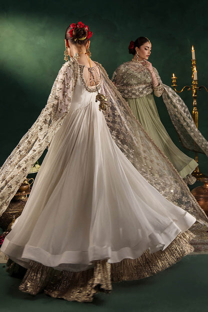Hand Embroidered Crinkle Chiffon Partywear Suit Online in Dubai UAE Abudhabi Ajman Sharjah