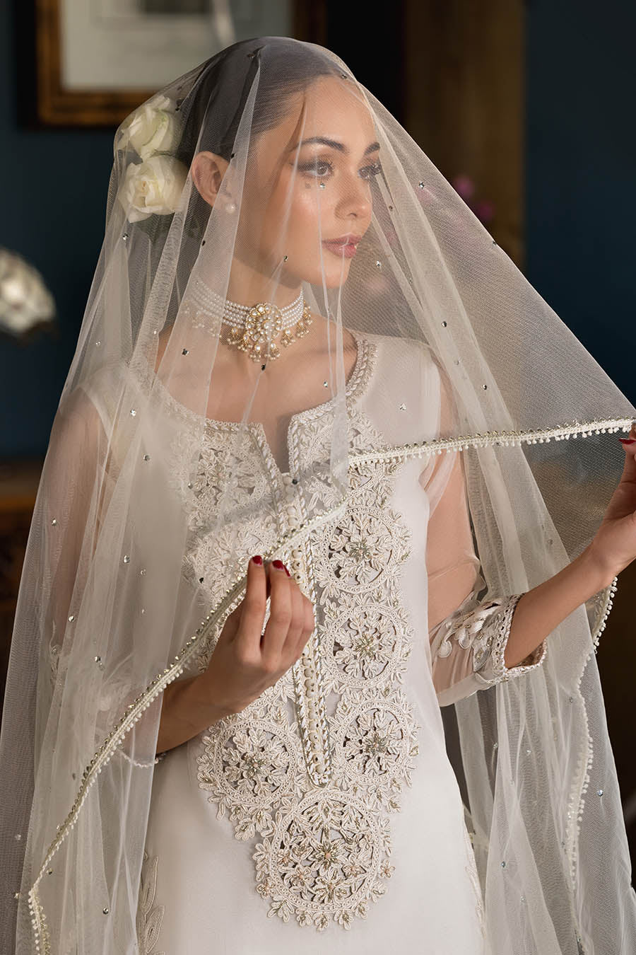 Hand Embroidered Organza Sharara Online in Dubai UAE Abudhabi Ajman Sharjah