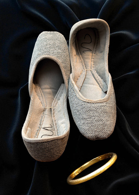 Handcrafted Beige Khussa for Women Online in UK USA Canada
