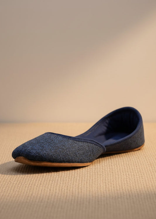 Handcrafted Blue Khussa with Leather Sole Online in Sri Lanka India Australia