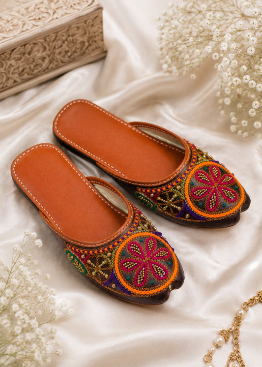 Handcrafted Multicolor Mules for Women Online in UK USA Canada