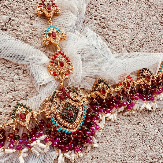 Handcrafted Naurangi Bridal Jewellery Set Online in UK USA Canada