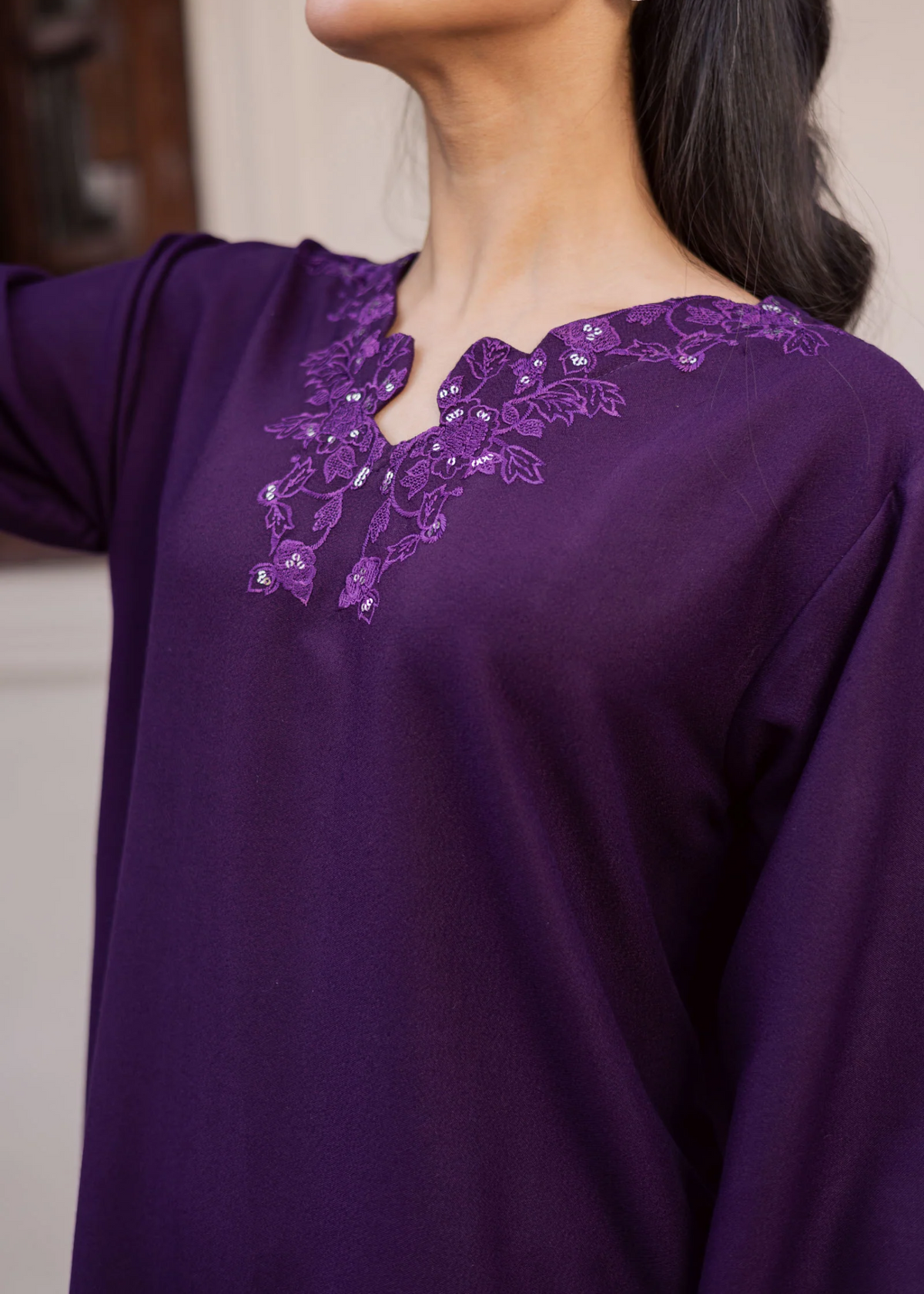 Purple Heart Lawn Kurta Set for Daily Wear Online in KSA Riyadh Saudi Arabia Oman Bahrain Qatar