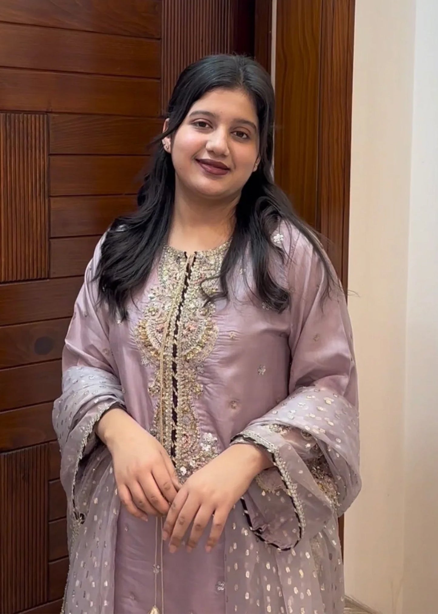 Heavy Embellished Lilac Wedding Guest Suit Online in UK USA Canada