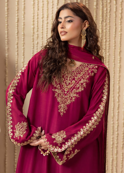 Heavy Embroidered Fuchsia Pink Kaftan Outfit Online in Sri Lanka India Australia