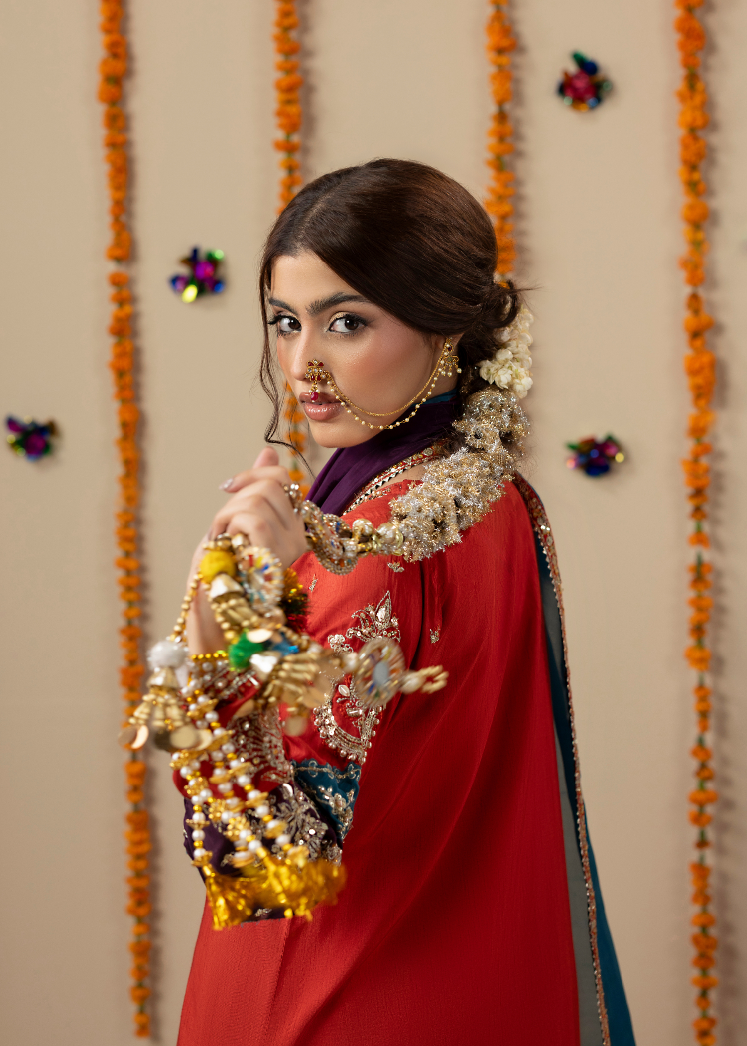 Heavy Embroidered Raw Silk Pakistani Suit Online in Dubai DXB UAE Abudhabi Meena Bazaar