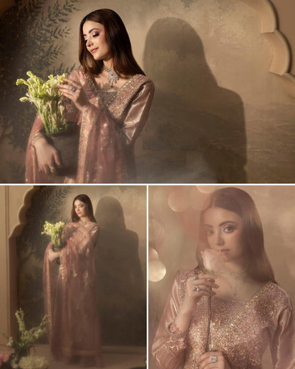 Heavy Resham Embroidered Pink Sharara Suit Online in Sri Lanka India Australia
