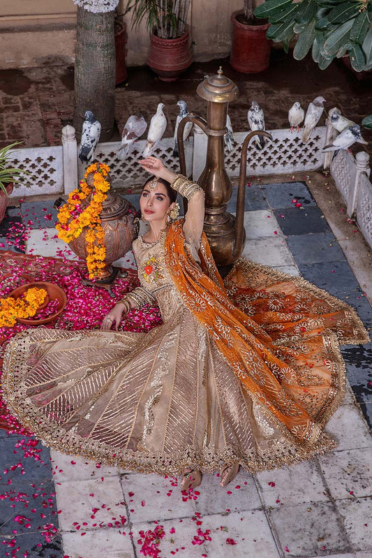 Hand Embroidered Pure Maysuri Anarkali Pishwas