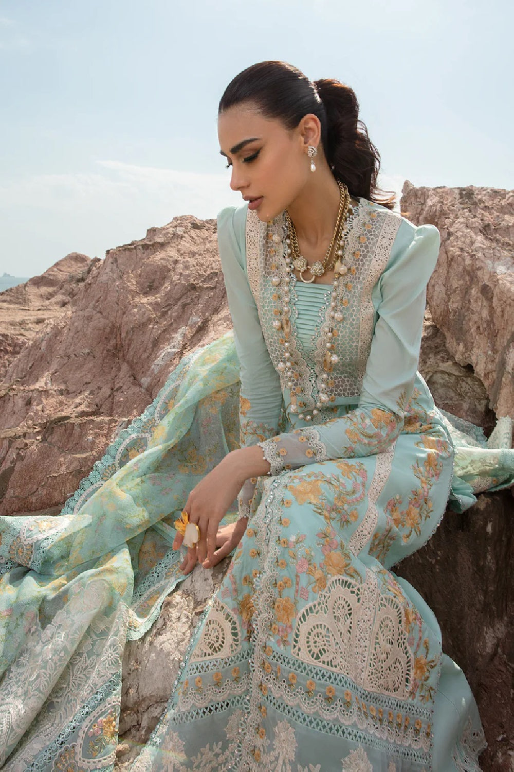 Heavy Embroidered Pure Lawn Suit