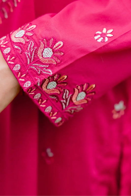 Hot Pink Kurta with Straight Pants