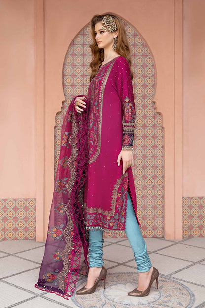 Fuchsia Embroidered Lawn Suit