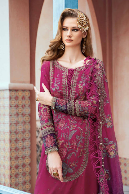 Fuchsia Embroidered Lawn Suit