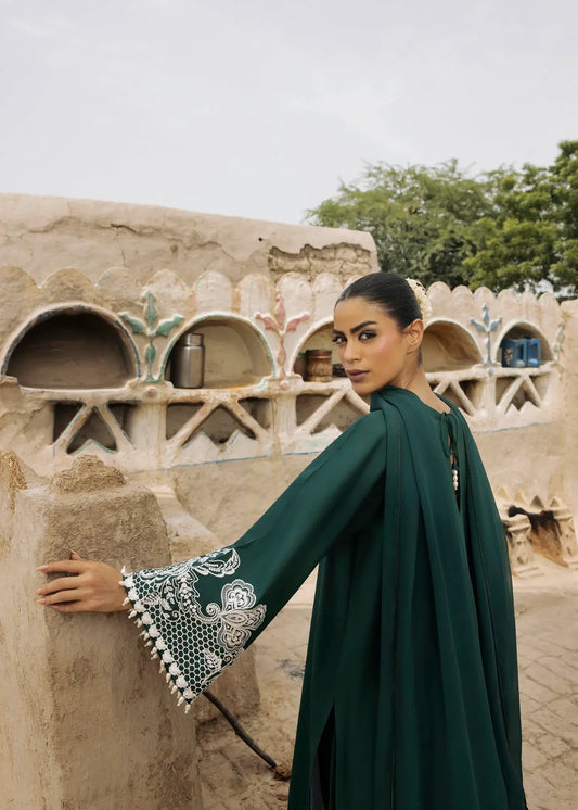 Hunter Green Chiffon Dupatta Lawn Suit for Women Online in Dubai DXB UAE Abudhabi Meena Bazaar
