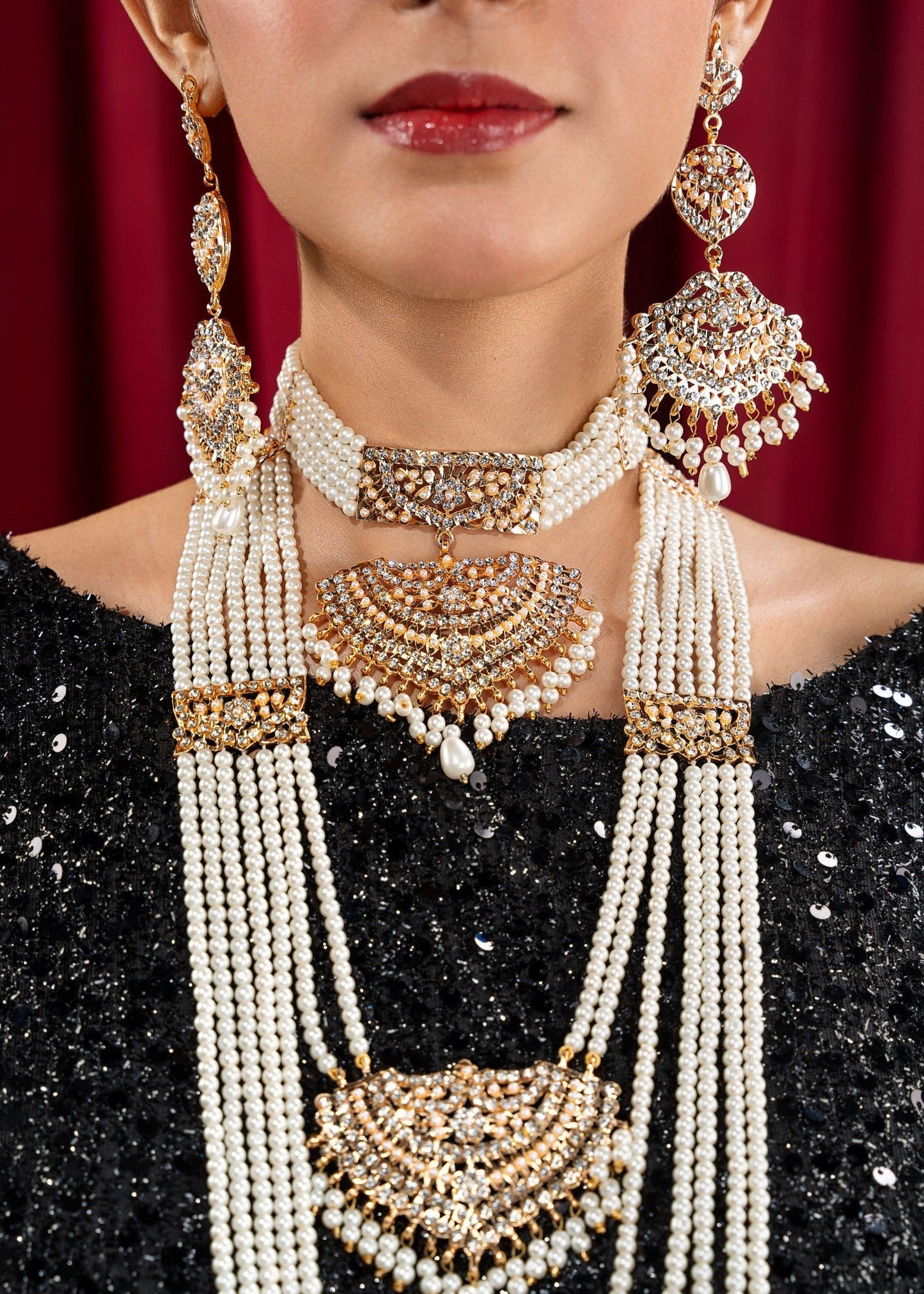 Hyderabadi Bridal Choker and Jhoomar Set Online in UK USA Canada