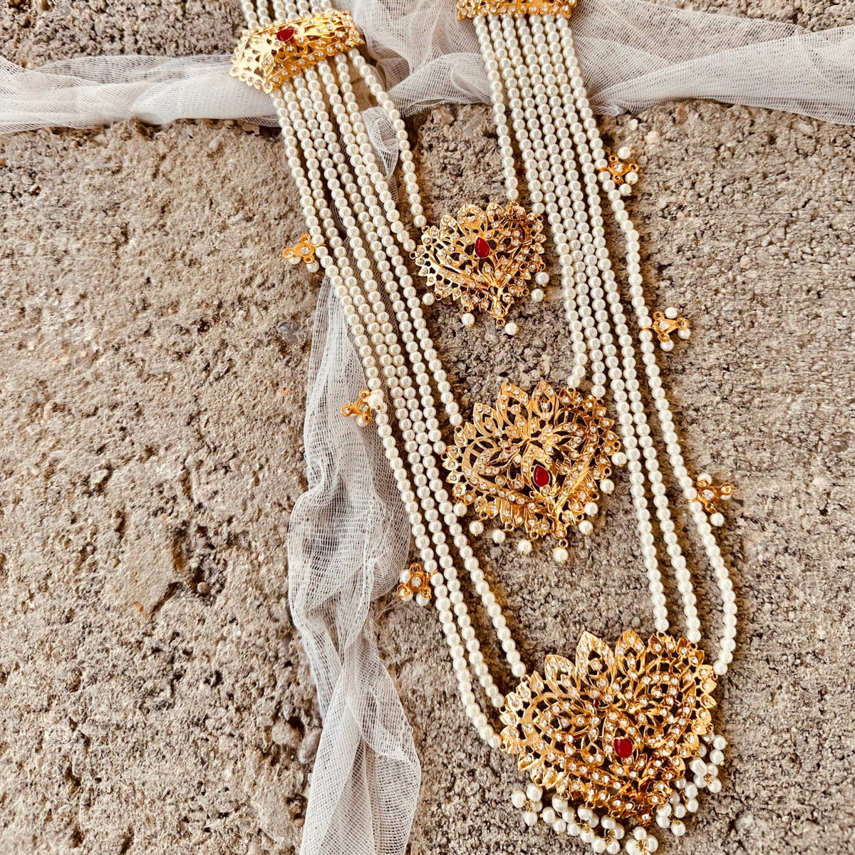 Hyderabadi Bridal Choker Earrings Tikka Jhumer Set Online in UK USA Canada