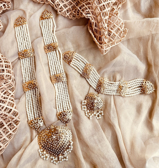 Hyderabadi Bridal Jewellery White Gold Plated Online in UK USA Canada
